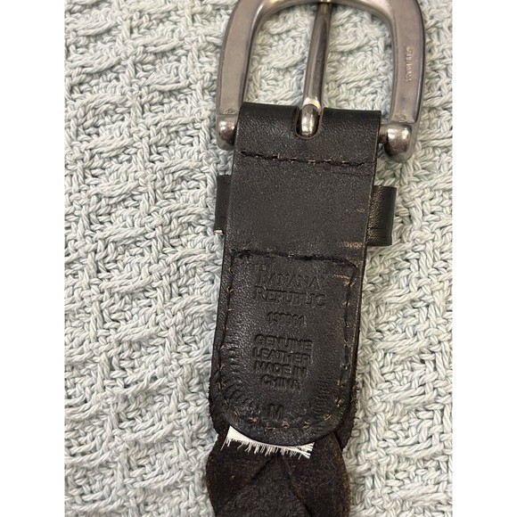 Banana Republic leather woven belt Size Medium - Picture 2 of 3